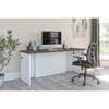 Bestar Norma Desk Shell, Walnut Grey & White 181400-000035